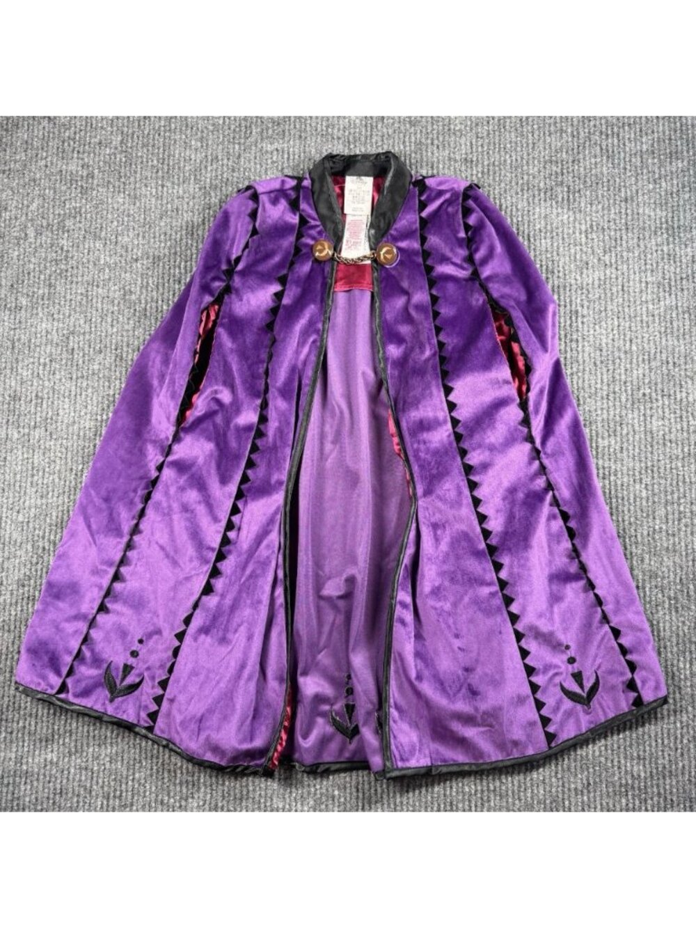 Disney Store Frozen Anna Cape Girls Size 5/6 Purple Velvet Costume Halloween